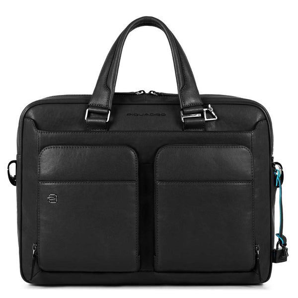 Black Square Slim computer bag with iPad® compartment