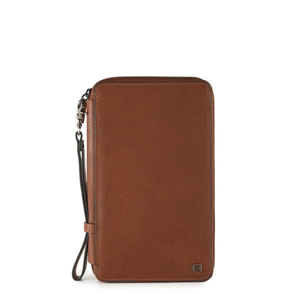 Travel document holder with credit card slots, pen Black Square