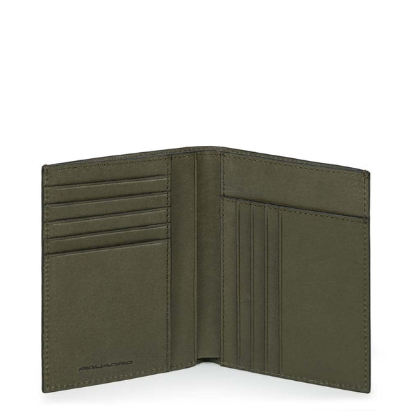 Vertical men’s wallet with banknote, credit card Black Square