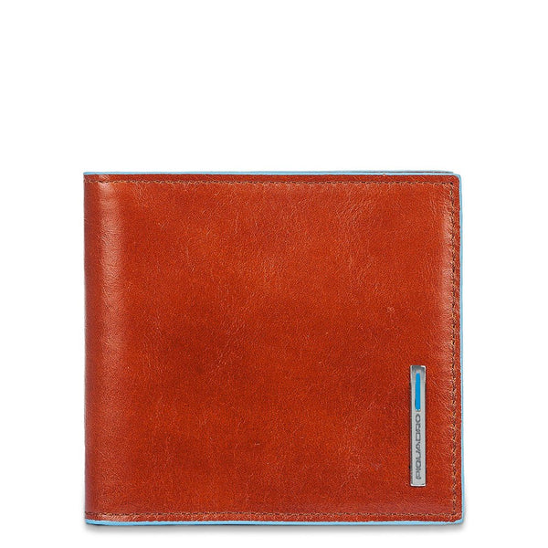 Men's wallet with money clip Blue Square