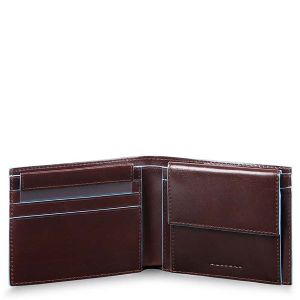 Men’s wallet with coin case, credit card facility Blue Square