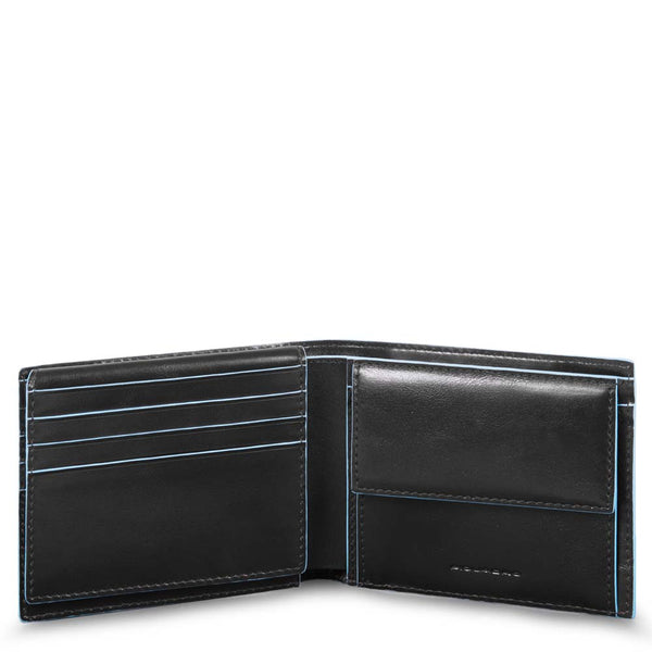 Small size, men’s wallet with flip up ID window Blue Square